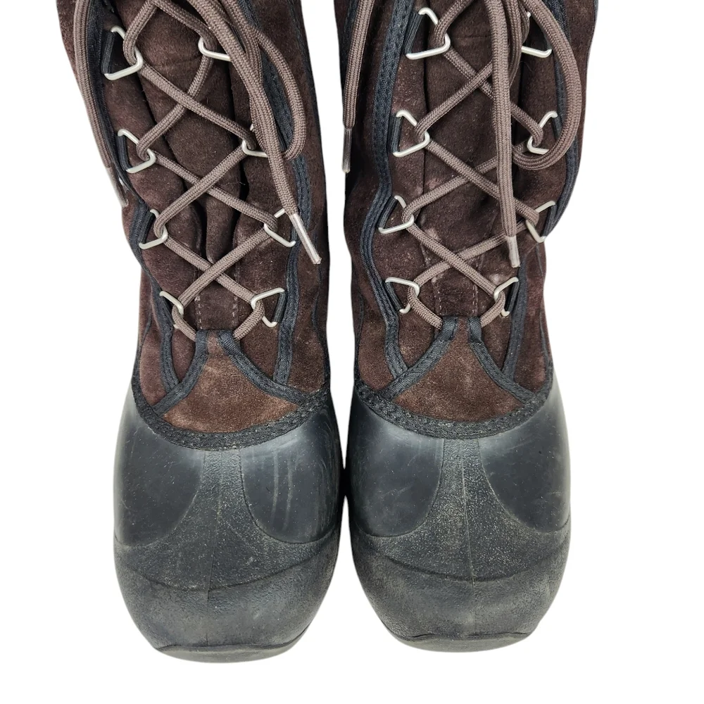 Sorel Cumberland Brown Leather Faux Fur Insulated Winter Boots Women's Size 9